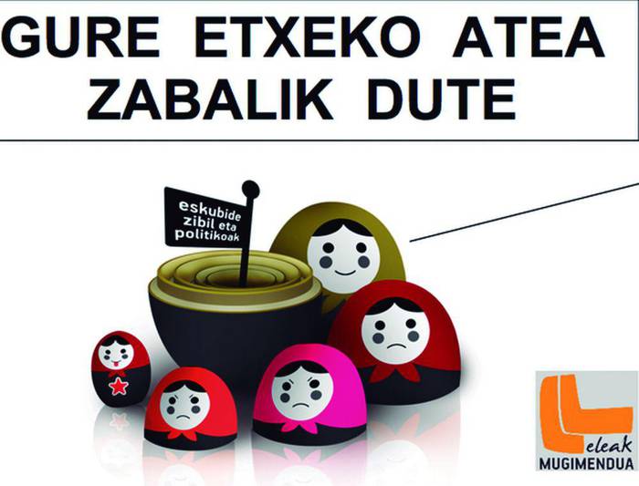 Elkarretratzea larunbatean "Gure etxeko atea zabalik dute" lelopean