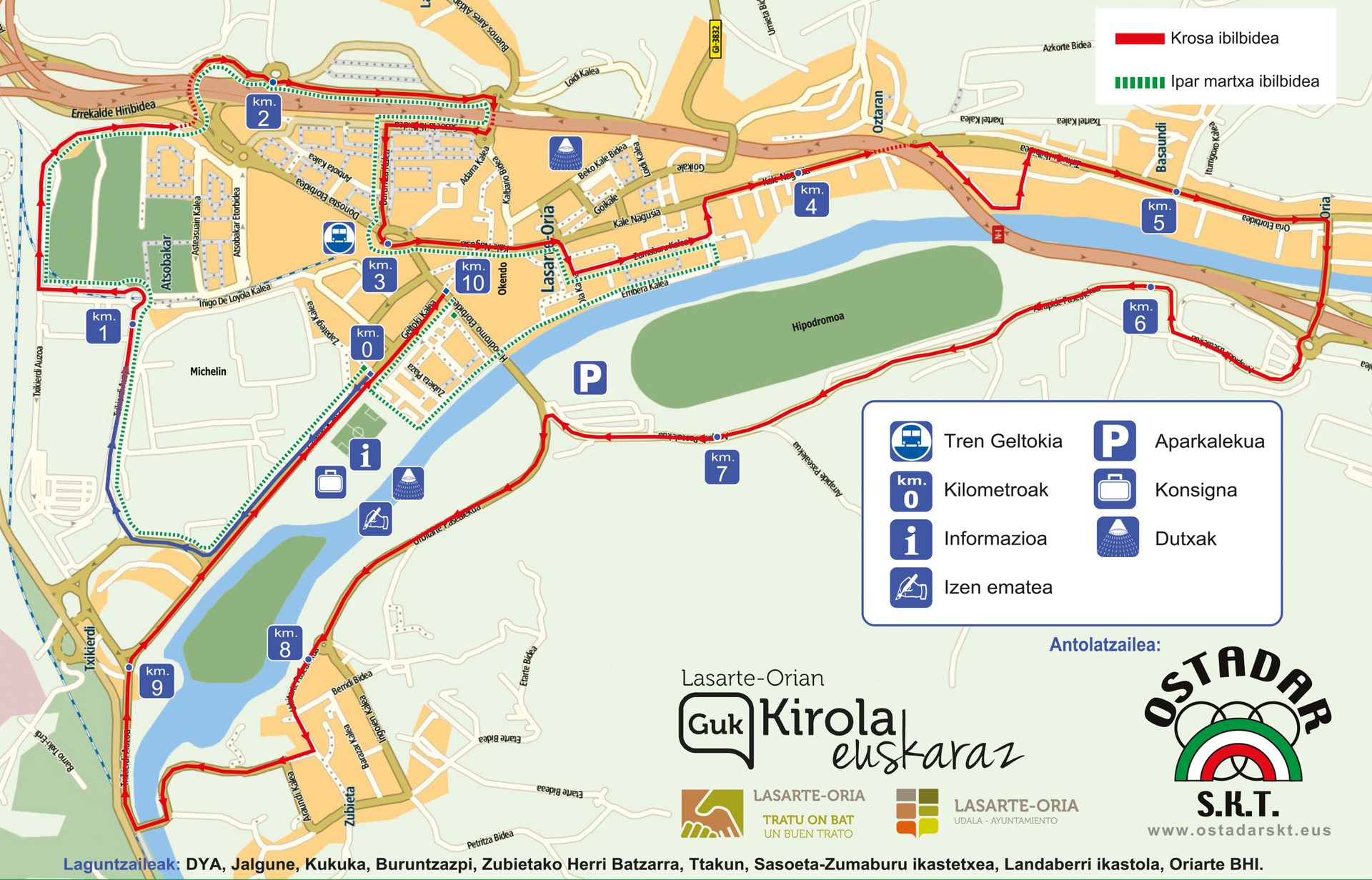 Lasarte-Oria Bai! Kroseko ibilbideak