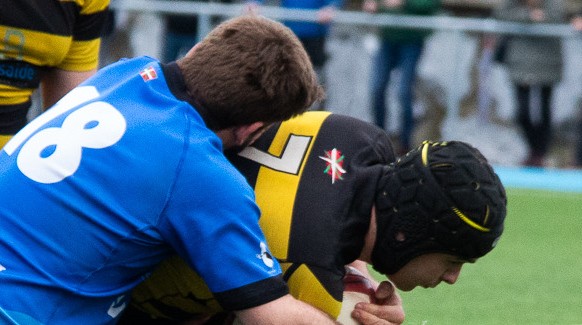 Beltzak RTko kideek, lan ona Donostia Rugby Balezaleaken garaipenean