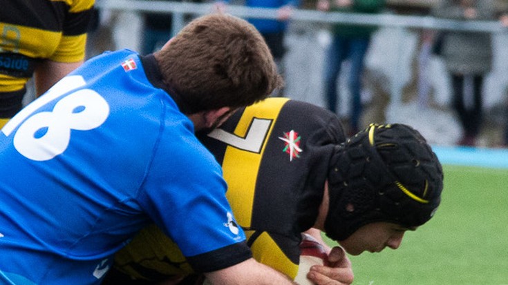 Beltzak RTko kideek, lan ona Donostia Rugby Balezaleaken garaipenean
