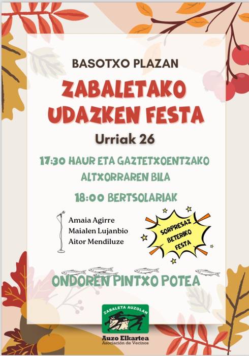 Udazken festa: pintxo-potea