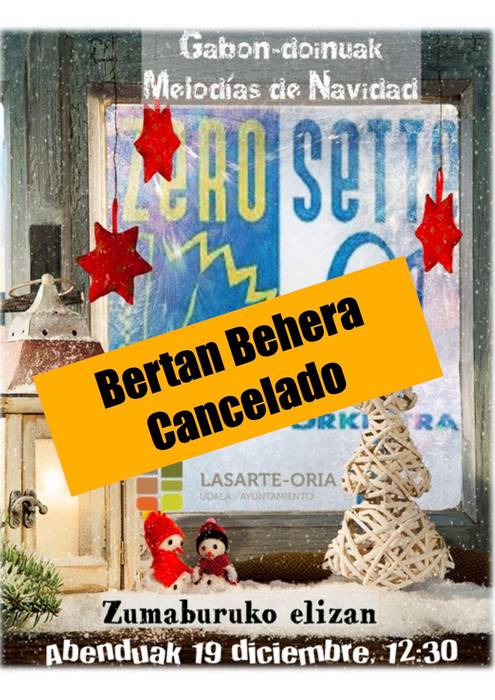 Zero Settek bertan behera utzi du Eguberrietako kontzertua