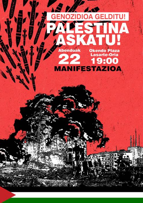 Palestinaren aldeko manifestazioa