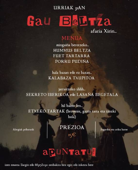 Afaria, Gau Beltza dela-eta