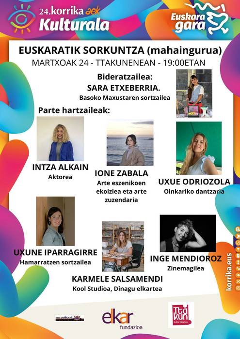 'Euskaratik sorkuntza' mahai ingurua