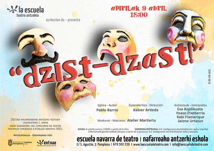 Larunbat honetan estreinatuko dute Pablo Barrio herritarraren 'Dzist-Dzast' antzezlana, Iruñean