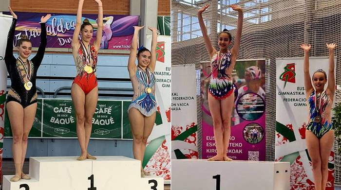 LOKEko gimnasten hiru domina eskuratu dituzte Euskadiko txapelketetan