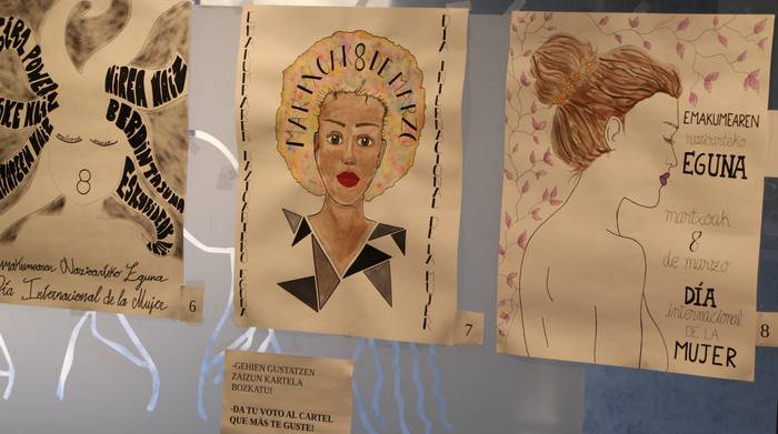 Emakumeen Nazioarteko Eguna iragartzeko kartelak aurkez ditzakete herritarrek