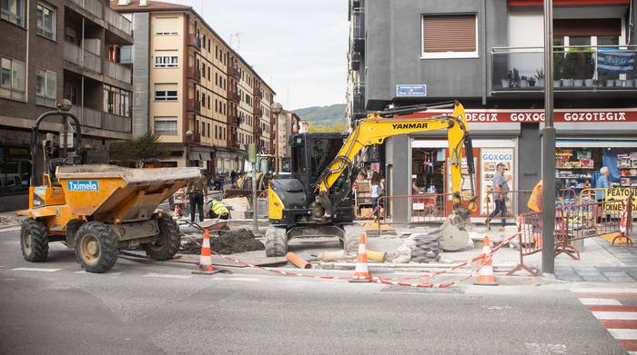 Geltoki eta Iñigo de Loiola kaleak itxiko dituzte egun batzuez, obrengatik