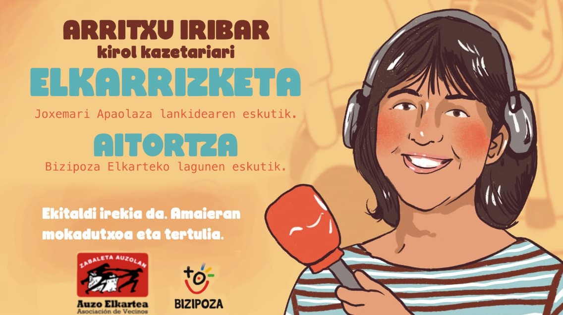 Arritxu Iribar kirol kazetariari, elkarrizketa eta aitortza bihar, Zabaleta auzoan
