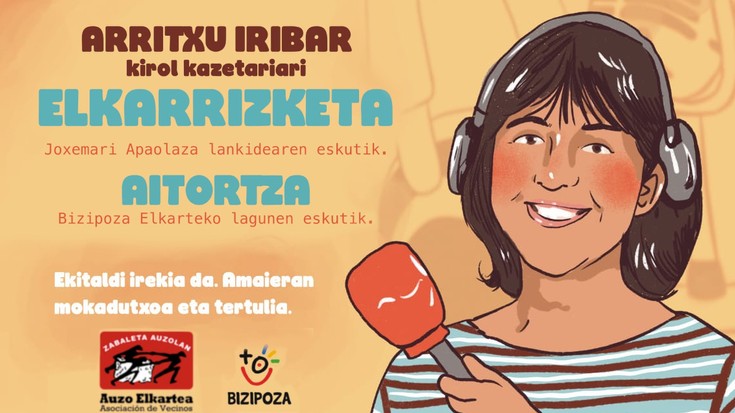 Arritxu Iribar kirol kazetariari, elkarrizketa eta aitortza bihar, Zabaleta auzoan