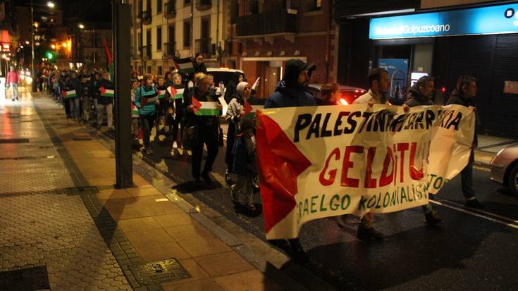 Palestinaren askatasuna aldarrikatzen jarraitzen dute