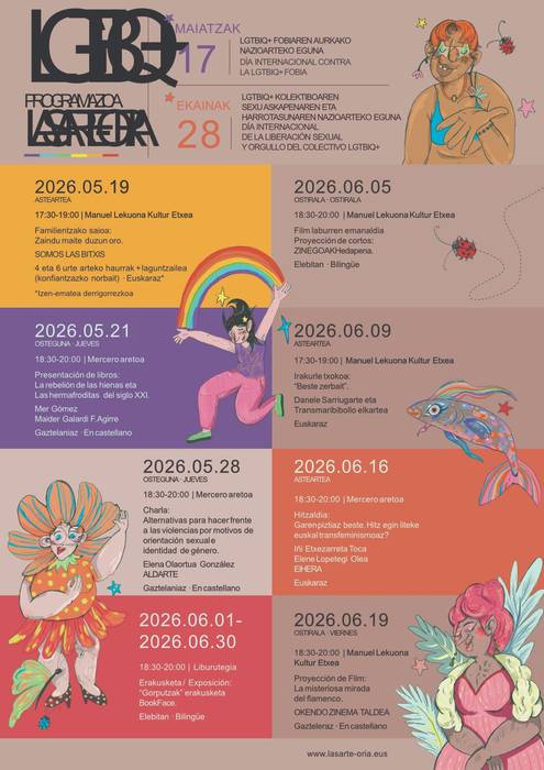 LGTBIQ+ egitaraua: liburu aurkezpenak