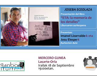 'ETA: la memoria de los detalles' liburua aurkeztuko dute bihar