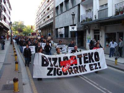 Manifestazio jendetsua bizi arteko kartzela zigorraren aurka