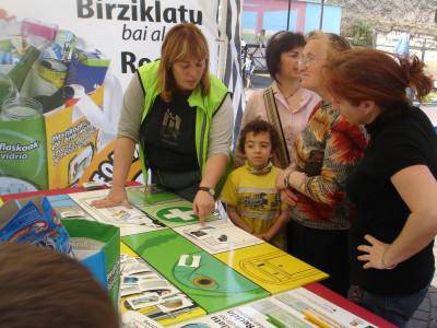 Birziklatzearen aldeko karpa