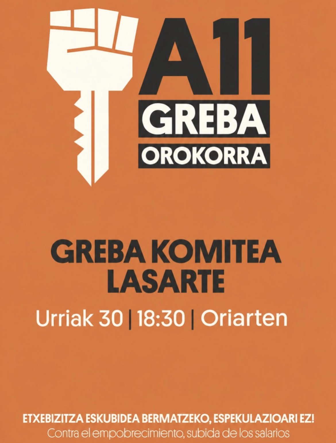 Azaroaren 11ko greba orokorra prestatzen hasiko dira gaur