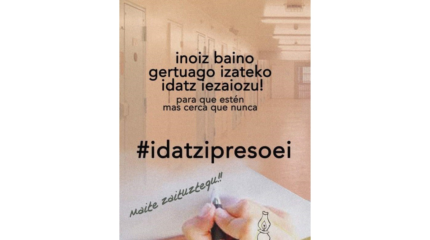 Presoei idazteko deia egin du Etxerat elkarteak