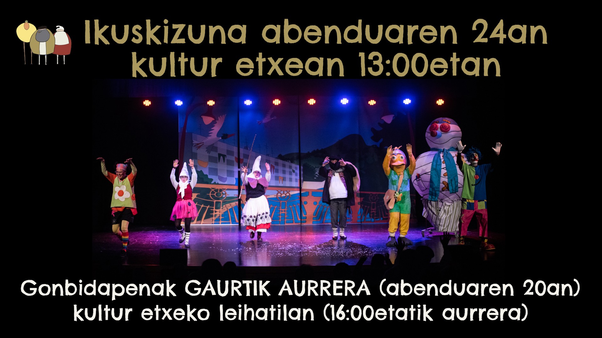 Eguberrietako ikuskizuneko gonbidapenak kultur etxean eskura daitezke
