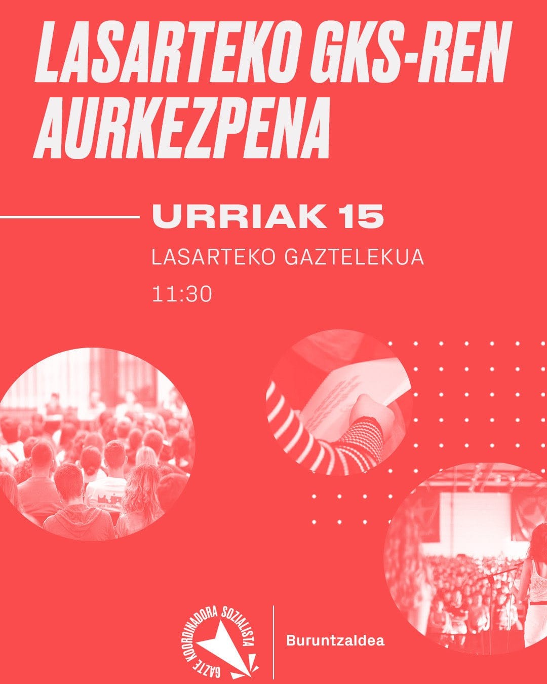 Lasarte-Oriako GKS aurkeztuko dute larunbatean, Gaztelekuan