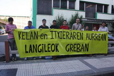 Kelan enpresako langileak greban