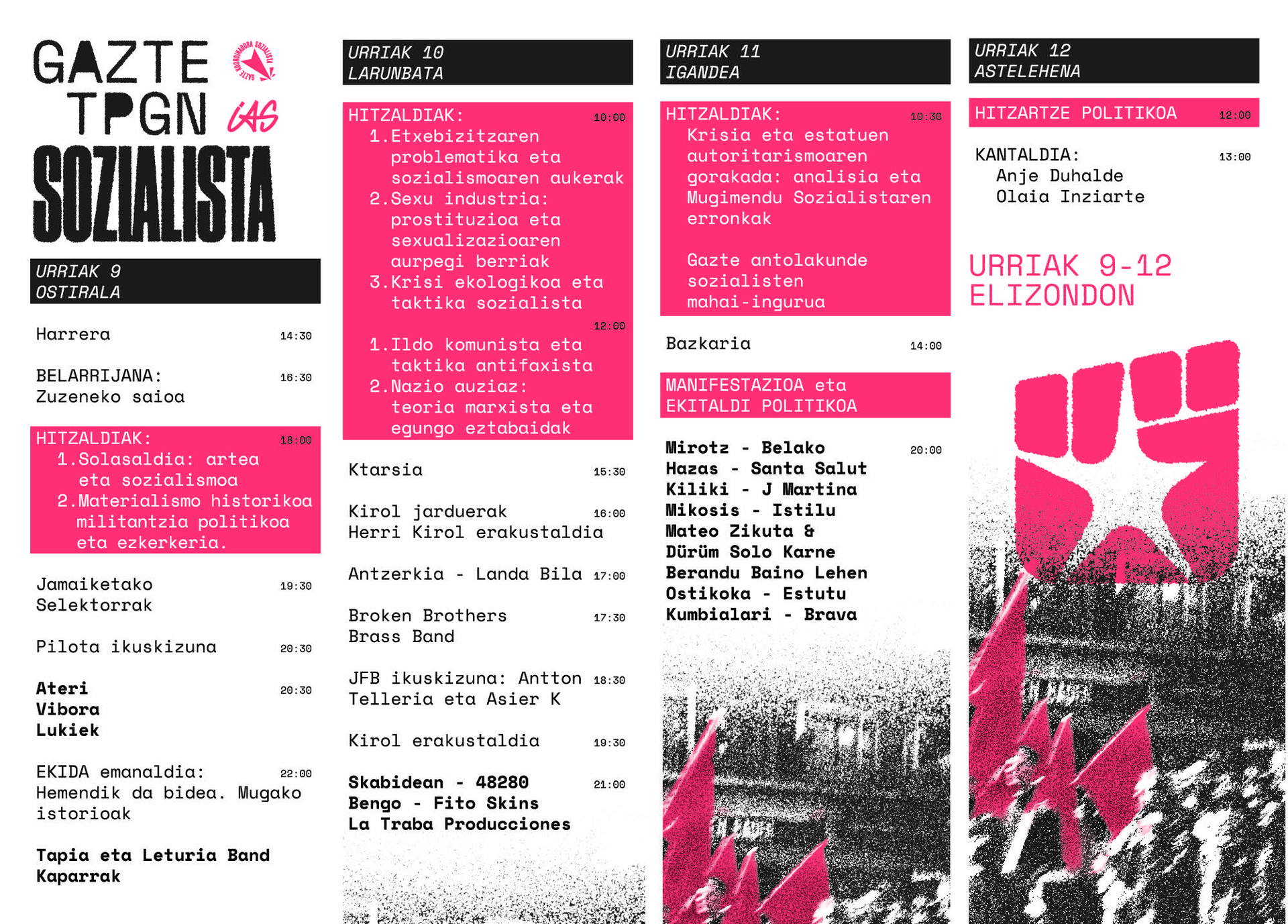 Gazte Topagune Sozialista aurkeztuko dute ostiralean herrian
