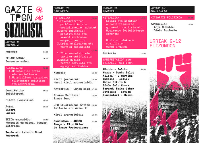 Gazte Topagune Sozialista aurkeztuko dute ostiralean herrian