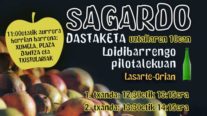 Kantua, dantza eta sagardoa larunbat honetan