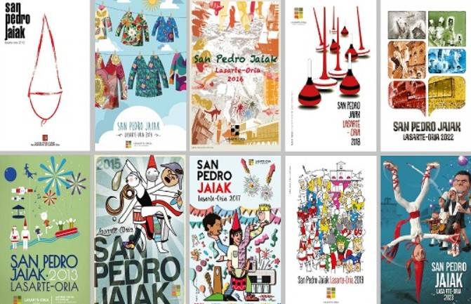 Sanpedroak irudiztatuko dituen kartela aukeratzeko azken eguna da gaurkoa