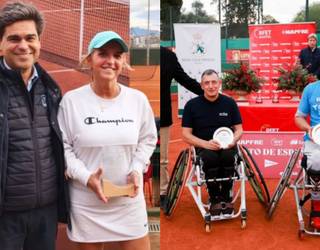 Herriko tenislariak, podiumetan