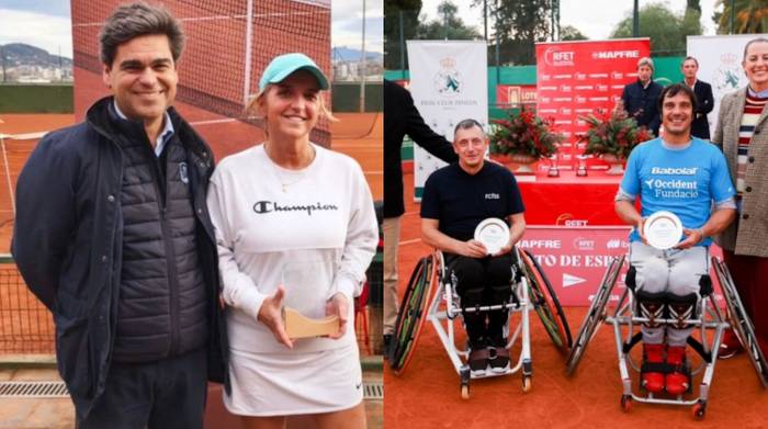 Herriko tenislariak, podiumetan