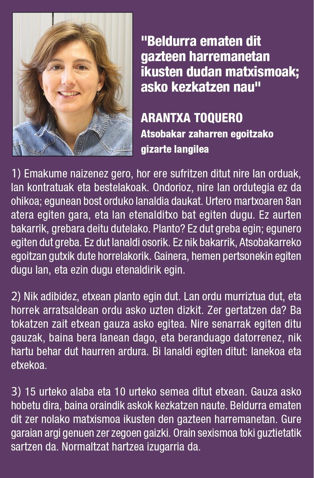 Lasarte-Oriako emakumeak M-8ko lanuzteaz