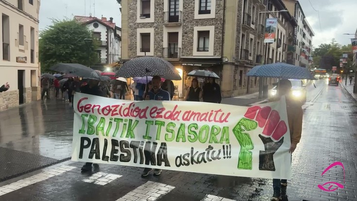 Palestinaren aldeko manifestazioaren laburpena